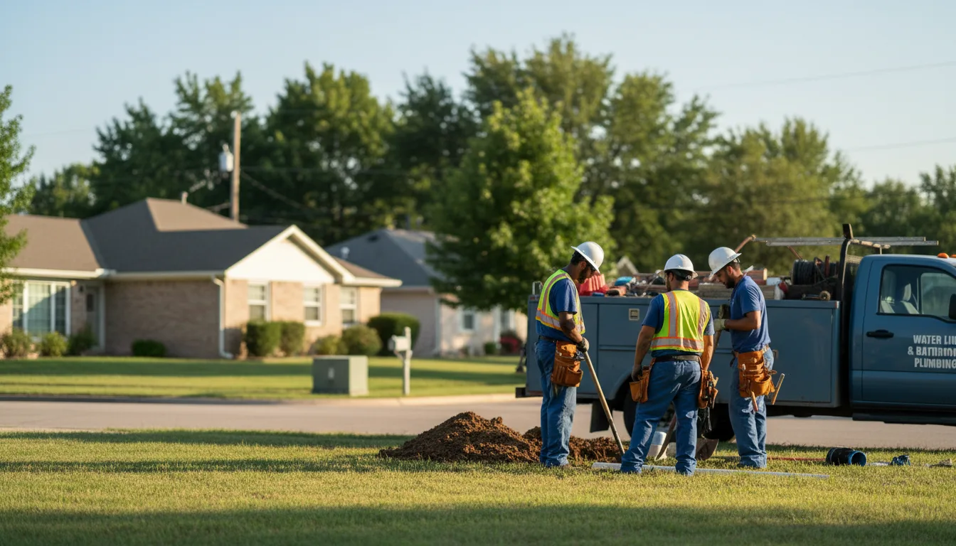 Residential water line and bathroom plumbing service in Sheldon, IA
